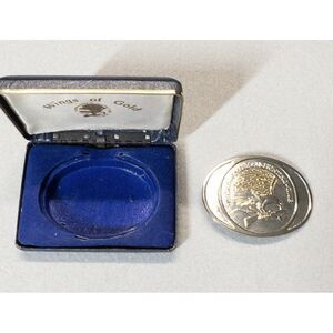 Vtg North American‎ Hunting Club Belt Buckle 24k Gold Plate Member Exclusive